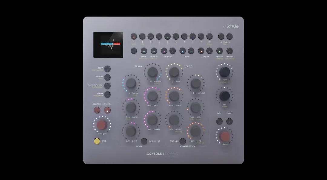 Softube 发布新的紧凑型控制器 —— Console 1 Compact