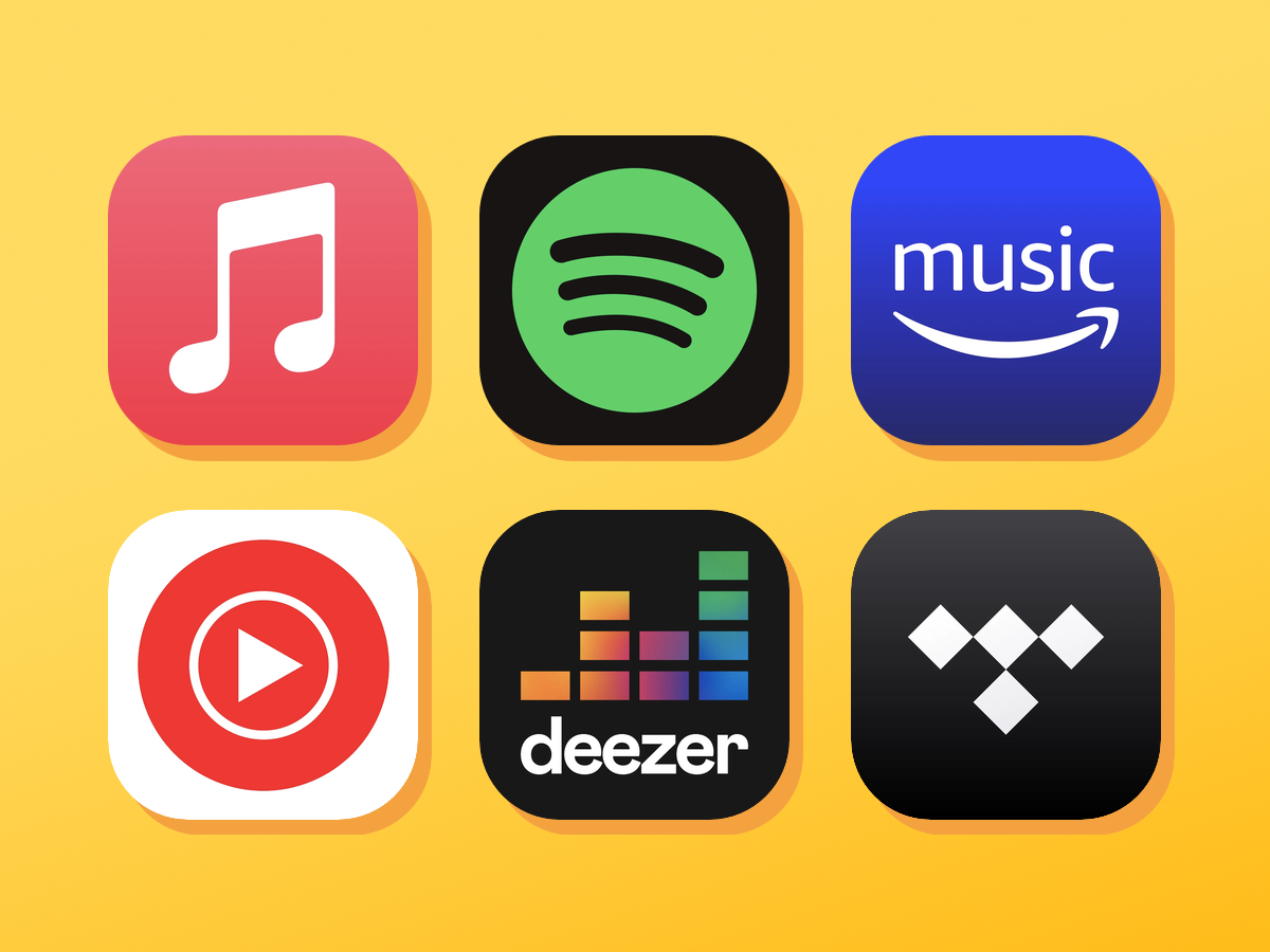Popular streaming services (Apple Music, Spotify) logos.png