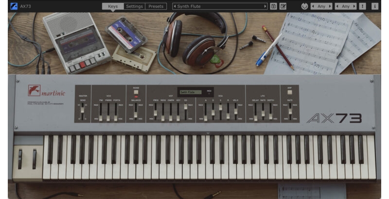 Martinic AX73 brings Akais AX Synthesizer series from the 80s back as a plugin
