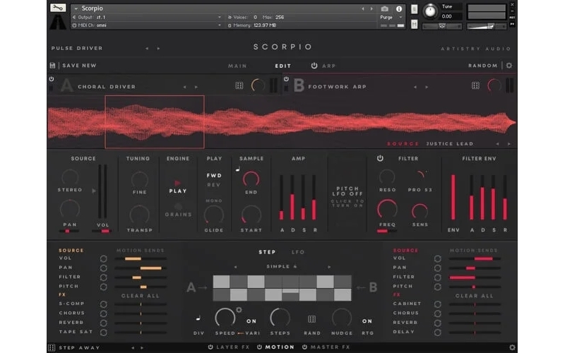 Scorpio: Synth Motion Engine for Kontakt by Artistry Audio