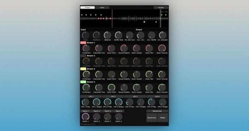 Emergence free granular effect plugin by Daniel Gergely updated to v0.2.0