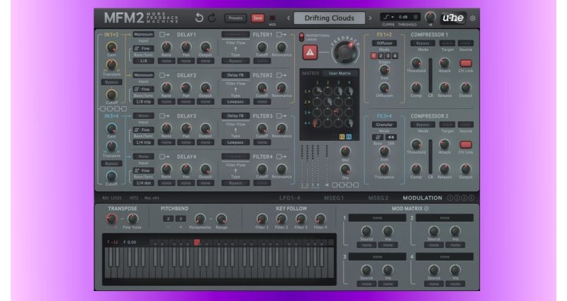 U-he announces MFM 2.5 delay/echo plug-in public beta, new CLAP plug-in format