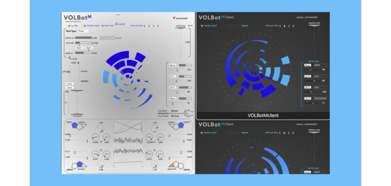 sonicLAB VOLBotM, a stochastic and distributed MIDI modulator plugin