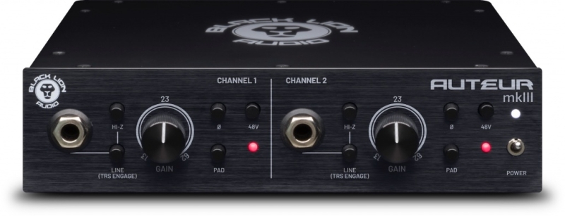 Black Lion Audio Auteur mkIII - two-channel transformer-coupled mic preamp
