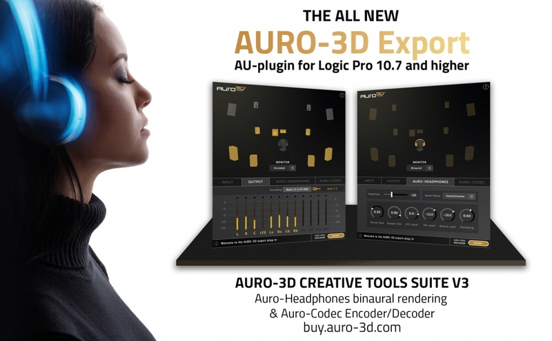 Auro Technologies releases all-new AURO-3D Export AU-plugin for Logic Pro 10.7