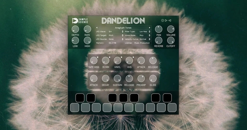 SampleScience releases Dandelion lofi retro virtual instrument & sound library