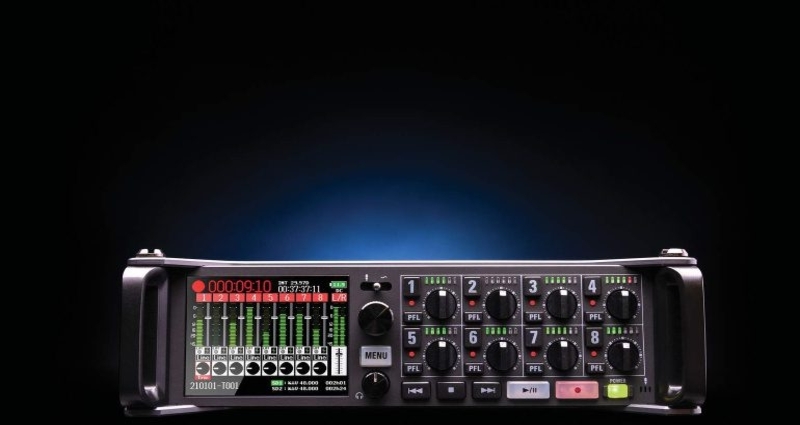 ZOOM F8n Pro: 32-bit 8-channel field recorder with dual AD converters