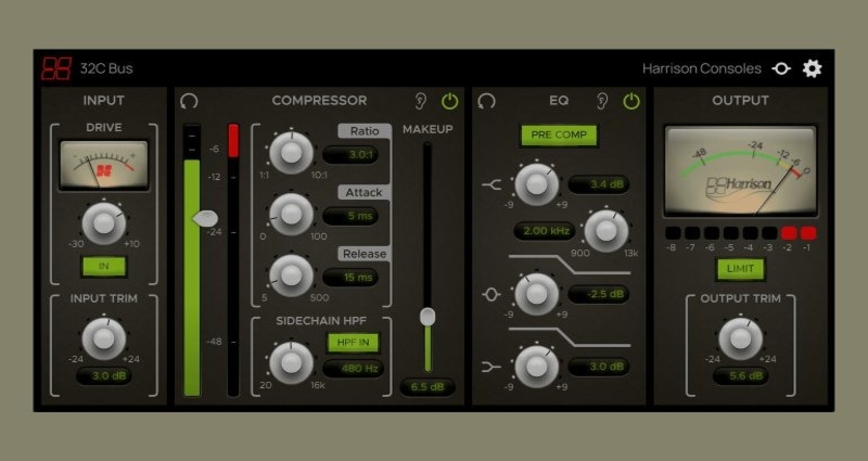 Harrison 32C Bus: Four Harrison 32C bus processors in one