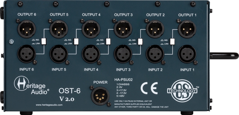 Heritage Audio OST-6 v2.0 - six-slot rack-mountable 500-Series powered enclosure