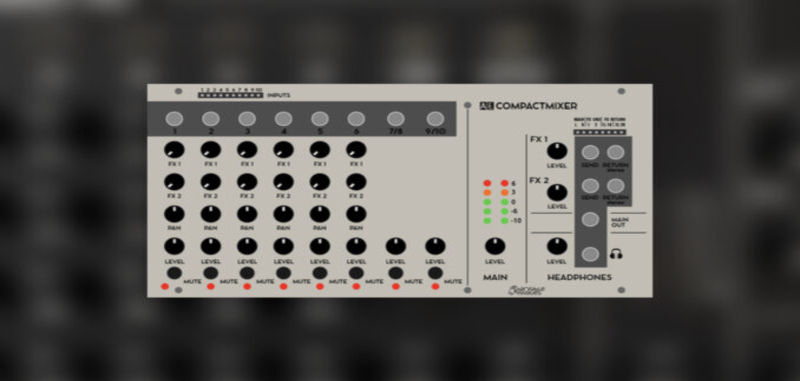 Tangible Waves VMIX-10, a compact mixer for your Volcas and other portable synths