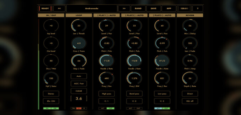 SpaceFields, a looping space ambient machine for iOS AUv3