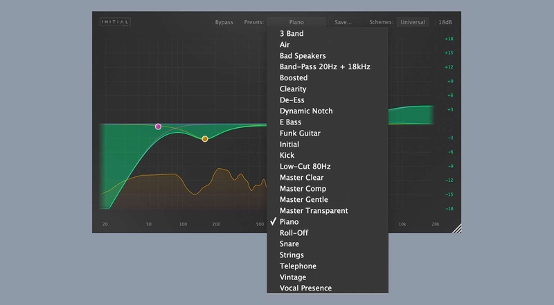 Initial Audio Dynamic Eq: Parametric equalizer with multi-band compression