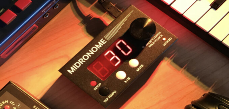 Midronome, a pocket-sized MIDI master clock & metronome, now on Kickstarter