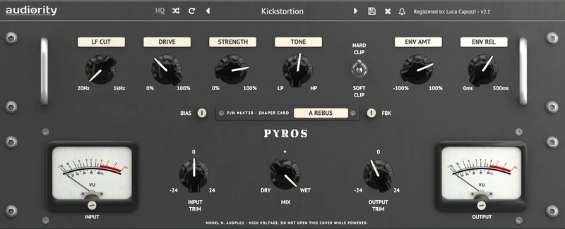 Audiority Pyros - Aggressive Distortion Plugin - VST2, VST3, AU, AAX