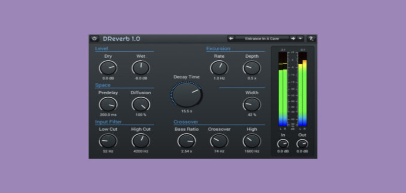Stone Voices DReverb, a free algorithmic reverb plugin for macOS and Windows