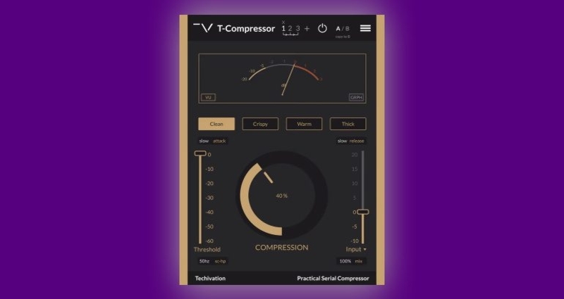 Techivation T-Compressor: serial compression in one plug-in