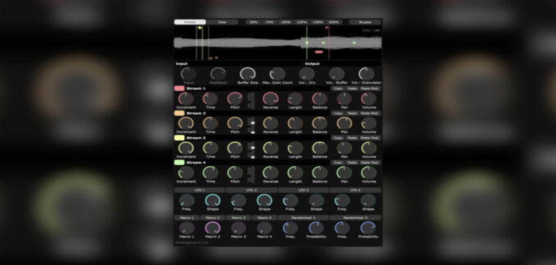 Emergence, a fascinating free granulator plugin for macOS and Windows