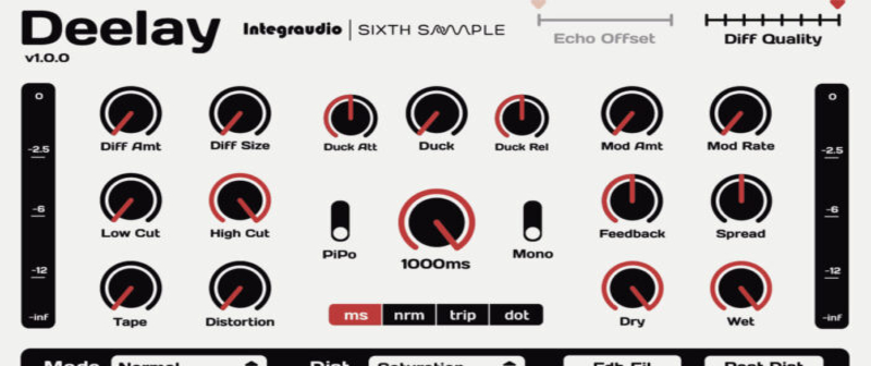 Deelay Is A FREE Delay Plugin By Sixth Sample