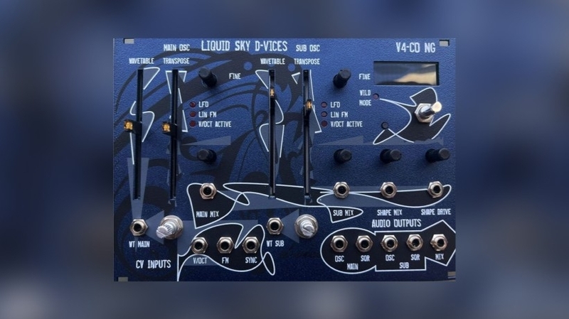 Liquid Sky D-Vices V4CO 8-bit dual wavetable oscillator and circuit bending expander